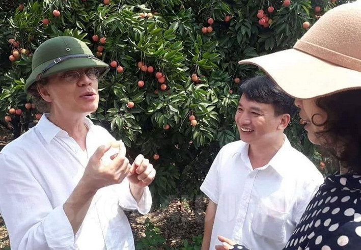 Swedish ambassador experiences lychee picking in Thanh Ha